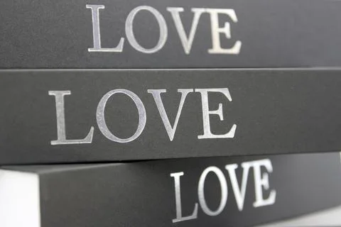 Love words on the notebook Stock Photos