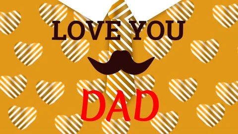 Love you dad with muchtech and blur moving heart shape Stock Footage 232228162