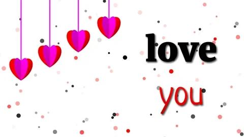 Love you heart touching background animation for 14 February. Stock Footage 230170913