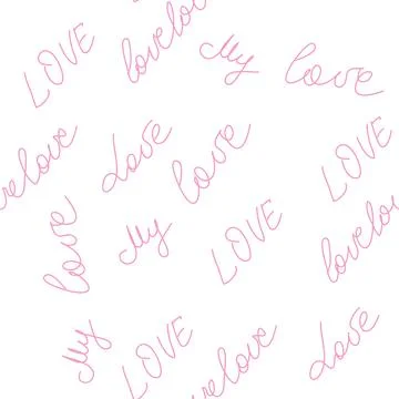 Love you hearts romantic pattern illustration. seamless pattern for wallpaper Illustration