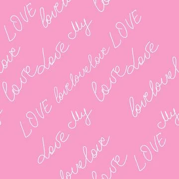 Love you hearts romantic pattern illustration. seamless pattern for wallpaper Stock Illustration