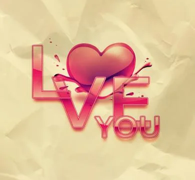 Love you Stock Illustration