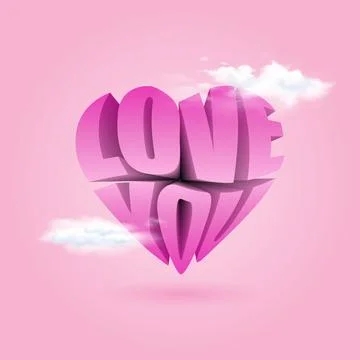 Love You Stock Illustration