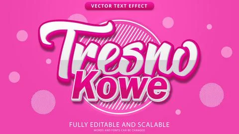 Love you text effect editable eps file Stock Illustration