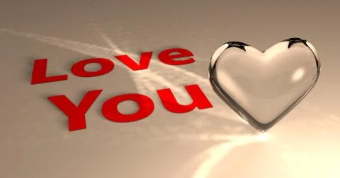 Love You White Stock Illustration