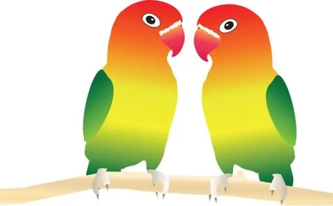 Lovebirds Stock Illustration