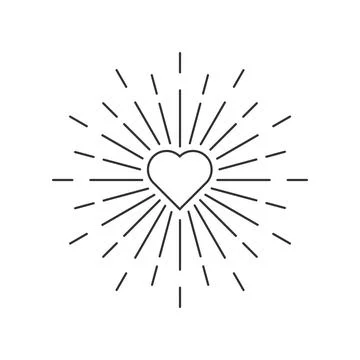 Loveburst vector icon Stock Illustration