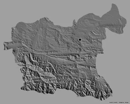 Lovech, Bulgaria. Bilevel elevation map Stock Illustration