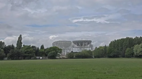 Lovell Telescope and Mark 2 - Jodrell Bank Space Research Centre Video stock 64453322