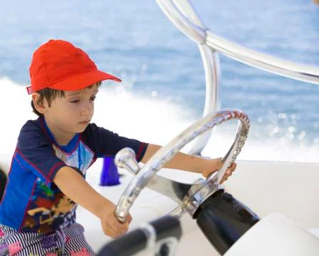 Lovely Boy having fun in summer Stock Photos