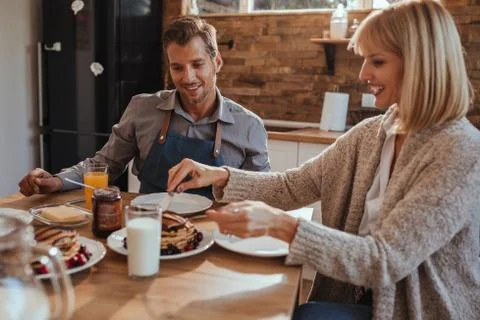 Lovely breakfast Stock Photos