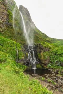 Lovely Cascata do Poco do Bacalhau Stock Photos