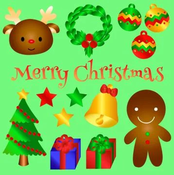 Lovely Christmas object for you.Pattern 2 스톡 일러스트