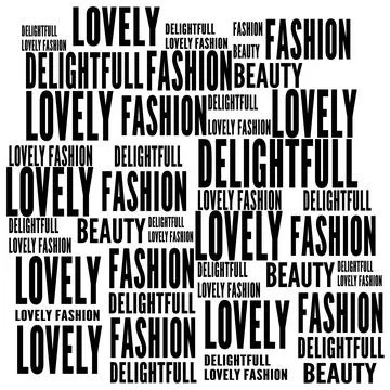 Lovely concept word cloud collage. Stock Illustration
