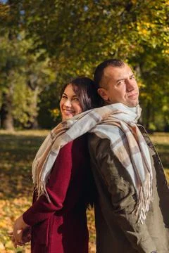 Lovely couple having fun together in nature. Фото