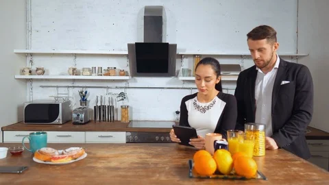 Lovely couple spending time together in the morning Stock Footage 113454618