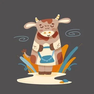 Lovely Cow Illustrazione stock