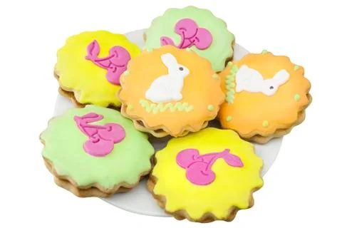 Lovely easter cookie Stock Photos