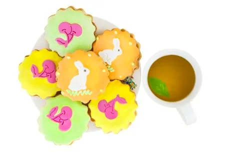 Lovely easter cookie Stock Photos