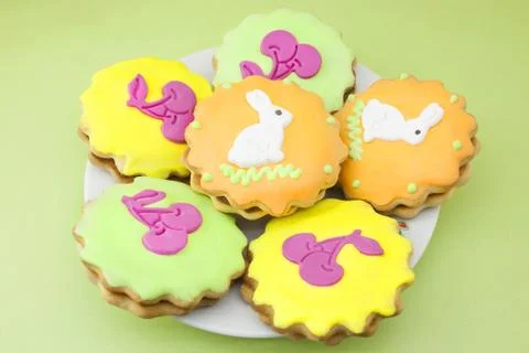 Lovely easter cookie Stock Photos