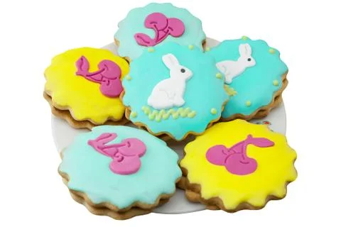Lovely easter cookies Stock Photos