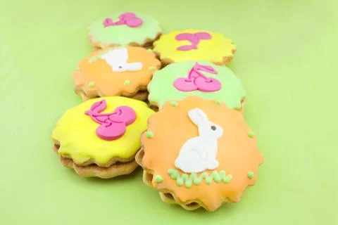 Lovely easter cookies Stock Photos