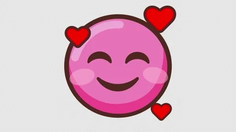 Lovely Emoji Animation 4K Loop Transparant Stock Footage 317604426