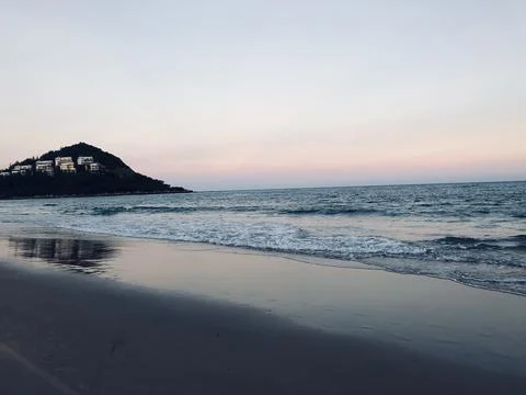 Lovely evening beach Stock Photos
