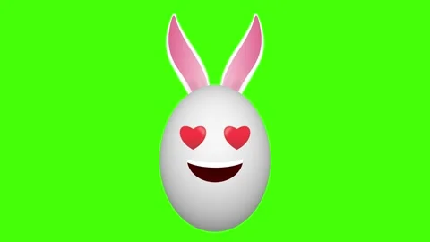 Lovely eye easter egg on green screen. Stock Footage 306079322