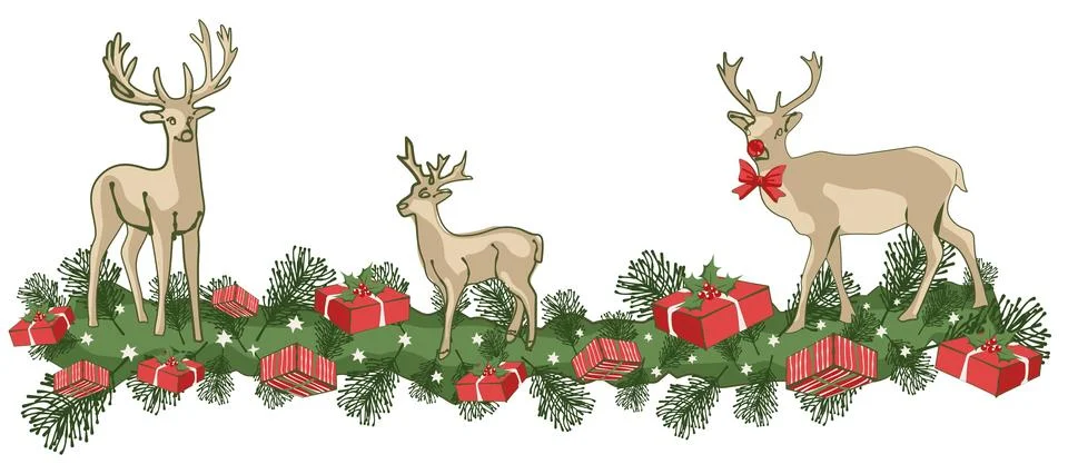 Lovely festive Christmas elements background wallpaper and icon Stock Illustration