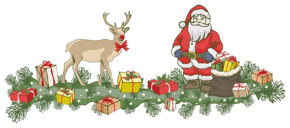 Lovely festive Christmas elements background wallpaper and icon Stock Illustration