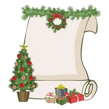 Lovely festive Christmas elements background wallpaper and icon Stockillustratie