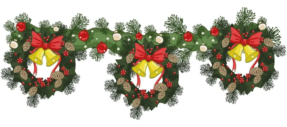 Lovely festive Christmas elements background wallpaper and icon Stock Illustration