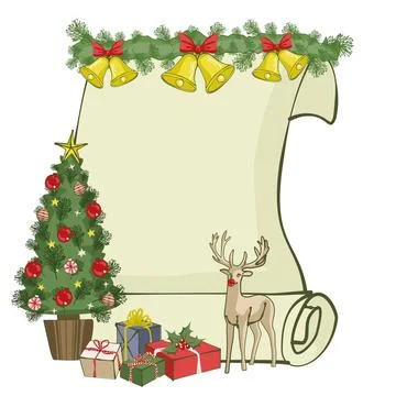 Lovely festive Christmas elements background wallpaper and icon イラスト素材