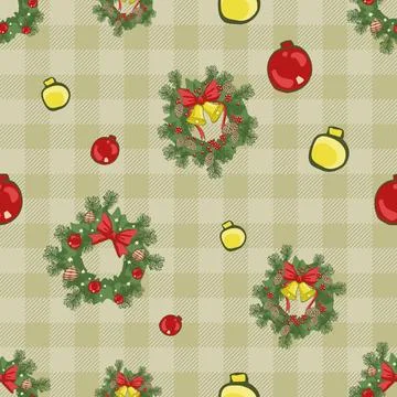 Lovely festive Christmas elements background wallpaper and icon Stock Illustration