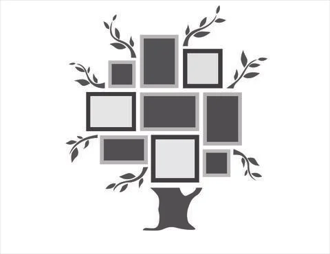 Lovely flat tree Stock Illustration