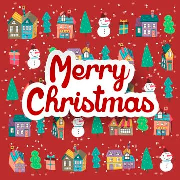 Lovely hand drawn christmas elements Illustrazione stock