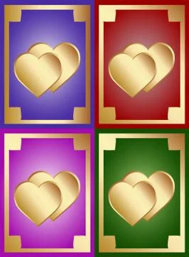 Lovely heart background Stock Illustration