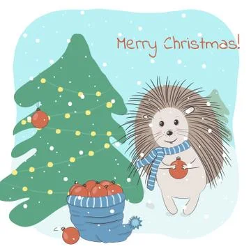 Lovely hedgehog Stock Illustration