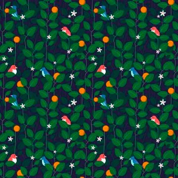 Lovely leaf seamless pattern Stock Illustration