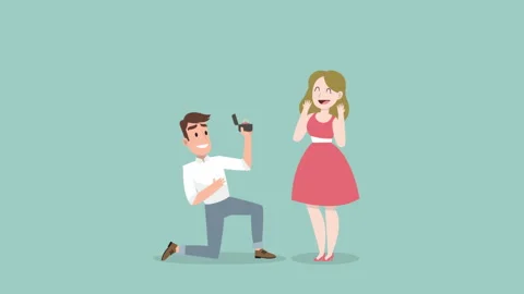 Lovely Marriage Proposal Background Stock Footage 260842653