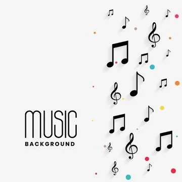 Lovely musical notes background with text space Stock Illustration
