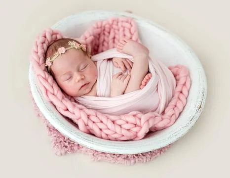 Lovely newborn sleeping 스톡 사진