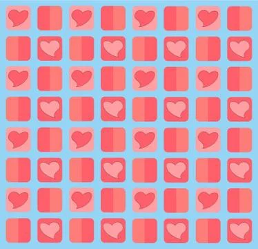 Lovely pastel heart pattern background Illustrazione stock