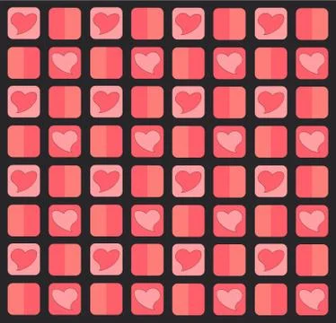 Lovely pastel heart pattern background Illustrazione stock