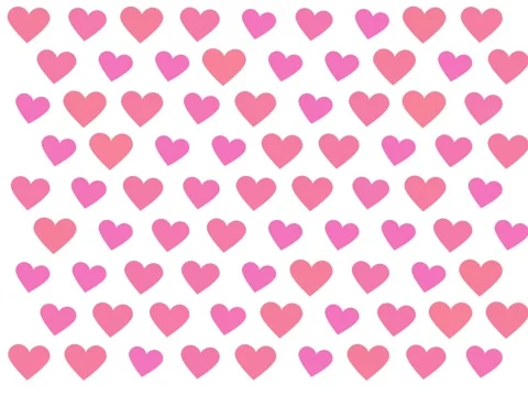Lovely Pink Hearts Pattern Background Stock Footage 297035227