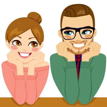 Lovely Romantic Couple Ilustración de archivo