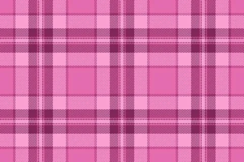 A lovely, seamless pink plaid pattern with pixelated texture, offering a retr Stock Illustration