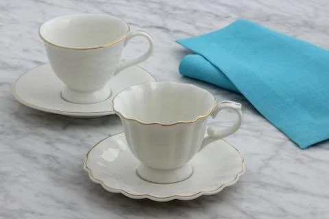 Lovely set of tea cups Stock Photos