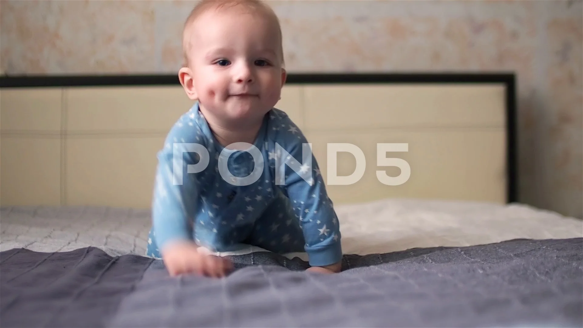 Lovely smiling baby boy with dimples on ... | Stock Video | Pond5